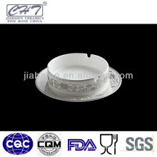 A016 High quality modern sliver design ceramic ashtray